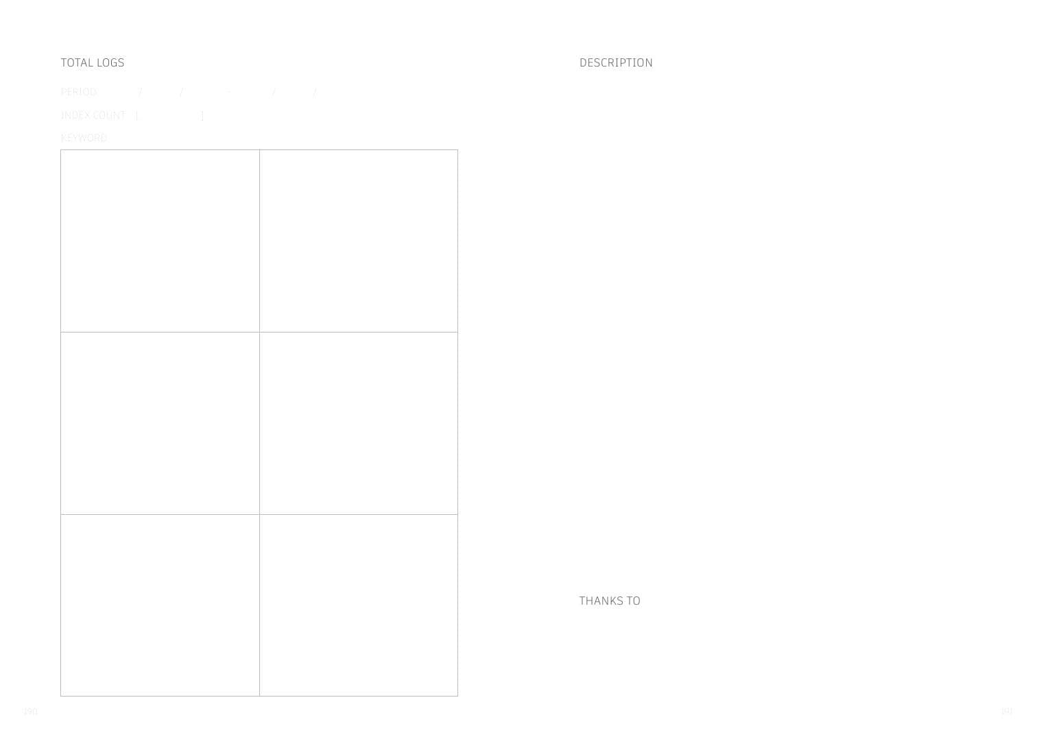 Layer Diary Total Logs 펼침면